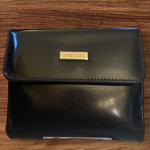 Vintage Gucci Black Patent Leather Wallet – Buttery Soft Leather - Picture 1 of 13